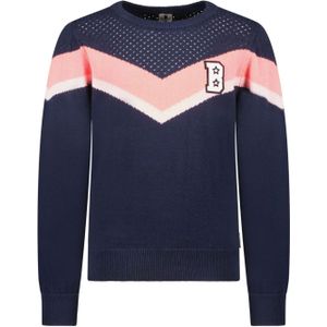 B.Nosy Meisjes fijn gebreide sweater met ajour details