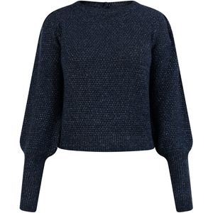 myMo - Nolie - Gebreide Trui - Metalen Draad - Pofmouwen