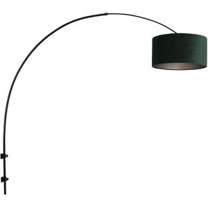 Steinhauer Boog wandlamp met velours sparkled light groen