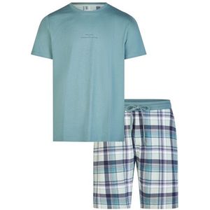 Phil & Co - Korte Pyjama Set - Groen - Heren - Geruit
