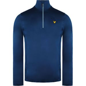 Lyle & Scott - Long Sleeve Quarter Zip - Technische Golftussenlaag - Blauw