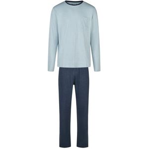 Phil & Co - Heren Pyjama Set - Lichtblauw Gestreept/Donkerblauw - Interlock