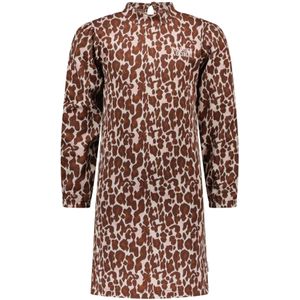 B.Nosy Meisjes jurk met puffy schouders jacquard lucky leopard