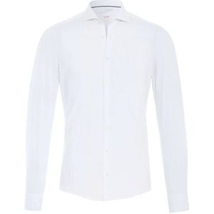 Pure 4030-21750 900 white uni stretch overhemd lange mou