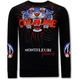 Tony Backer Sweater met print tiger couture