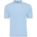 Tresanti Cosmo | pique v-neck polo with contrast line | sky blue