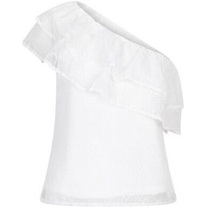 Lofty Manner - Top - Wit - 100% Polyester - Mouwloos Met Ronde Halslijn