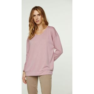 Tops - Roze - V Hals - Gebreide Top - Oversized Relaxte Pasvorm