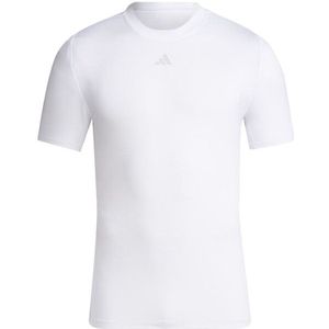 Adidas - Tech-Fit - Trainings-T-shirt - Heren - Korte Mouwen - Effen