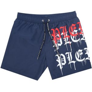 Philipp Plein - Melting Logos - Zwemshort - Marineblauw