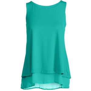 CONQUISTA - Gelaagde Mouwloze Top - Zwart - A-lijn Silhouet