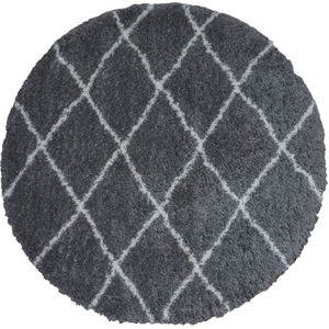 Veer Carpets Vloerkleed jeffie grey rond ø160 cm