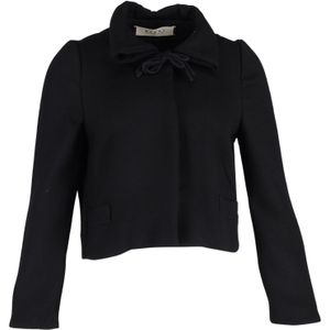 Marni Gecropte Jas in Zwarte Wol