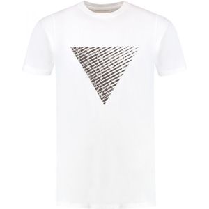 Pure Path 24010117 monogram triangle 45 off white t-shirt ronde hals p