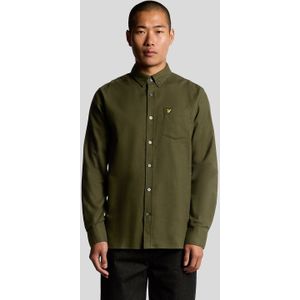 Lyle & Scott - PLAIN FLANNEL SHIRT - Donkergroen - Heren Overhemd