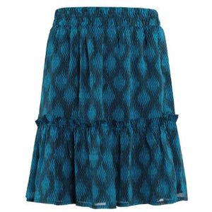 Fluresk - Zohra 24VQF22 - Rok - Groen - Funky Print met Ruffles