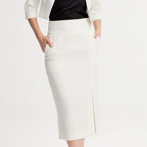 Kokerrok - Voorste Spleet - Tijdloze Snit - Hoge Taille - Met Zijzakken