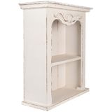 Clayre & Eef Wandrek 51x20x56 cm Wit Houtproduct Muurrek