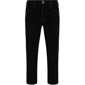 Emporio Armani - Slim Fit - Fluwelen Broek - Zwart