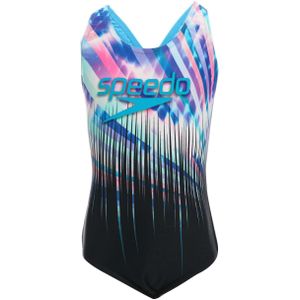 Speedo - Junior Allover Splashback - Badpak - Zwart Paars
