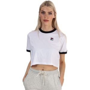 Fila - Khaleesi - T-shirt - Wit en Zwart - Dames - Oversized Fit