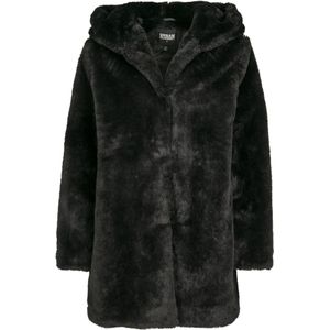 Urban Classics Dames teddy fleece mantel met capuchon