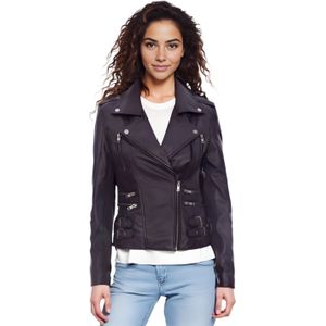 Brando - Constantia - Bikerjack - Paars - Leren