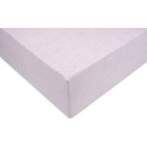 Zo!Home Hoeslaken lino fitted sheet grey lilac 90 x 210 220 cm