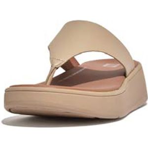 FitFlop F-mode leather flatform toe-post sandals
