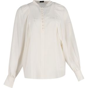 Joseph Aima Blouse met Dolman Mouwen en Parelnknopen in Ecru Wit