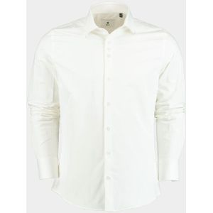 Bos Bright Blue Casual hemd lange mouw slim fit napoli/off-white