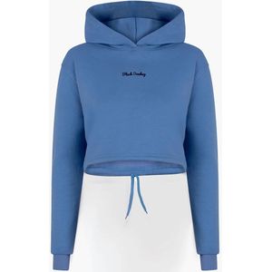 Black Donkey Daily crop hoodie i light blue/black