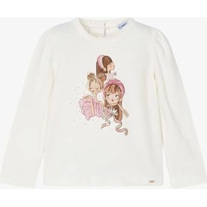 Mayoral Meisjes shirt longsleeve natural pink