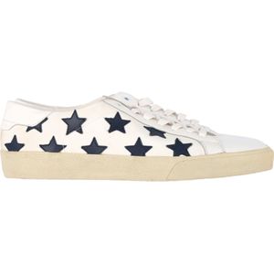 Saint Laurent SL/06 Lage Ster Sneakers in Witte Leer