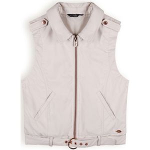 NoBell Meiden gilet fake leather bowie pearled ivory