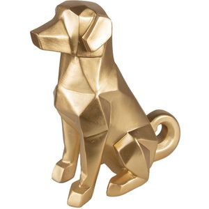 Clayre & Eef Beeld Hond 24 cm Goudkleurig Polyresin