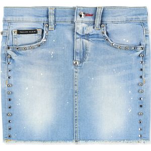 Spijkerrok - Denim - Miniskirt - Met Kristallen Decoraties