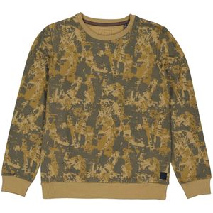 Levv Jongens sweater ries aop grunge sand stone