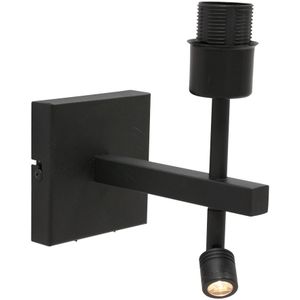 Mexlite Moderne wandlamp - metaal modern e27 l: 150cm voor binnen woonkamer eetkamer zwart