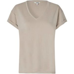 mbyM - Effen T-shirt - V-hals - Lyocell/Polyester - Normale Pasvorm