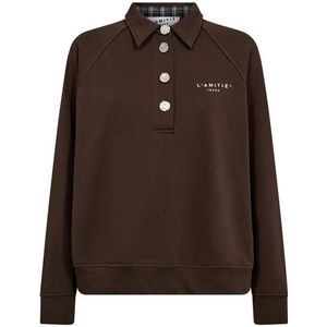 Haute L'Amitié - Polo Logo Sweat - Bruin - Sweater