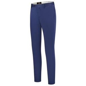 Circle of Gentlemen Napels flat front comfortable chinos met stretch donker blauw