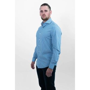 Overhemd - Lichtblauw - Katoen - Gestreept - Cool Technology