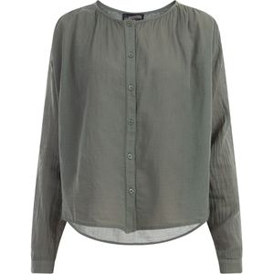 DreiMaster - Bloes met Lange Mouwen - Olijf - Casual Boho-Stijl