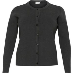 Kaffe Curve - Vest - Ronde Hals - Knoopsluiting - Viscosemix