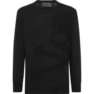 Philipp Plein - Pullover - Zwart - Skull&Bones - Katoen