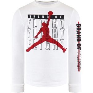 Nike - Air Jordan - Lange Mouw Crew Hals - Wit - Kinder Top