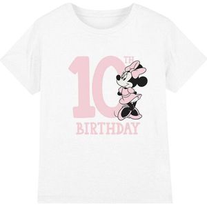 Disney Kinderen/kinderen minnie mouse 10e verjaardag t-shirt
