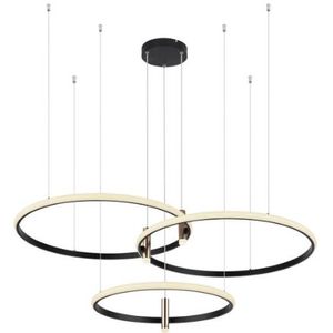 Globo Metalen led hanglamp met drie grote ringen -