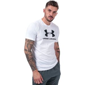Under Armour - Sportstyle Logo - T-shirt - Wit - 60% Katoen 40% Polyester